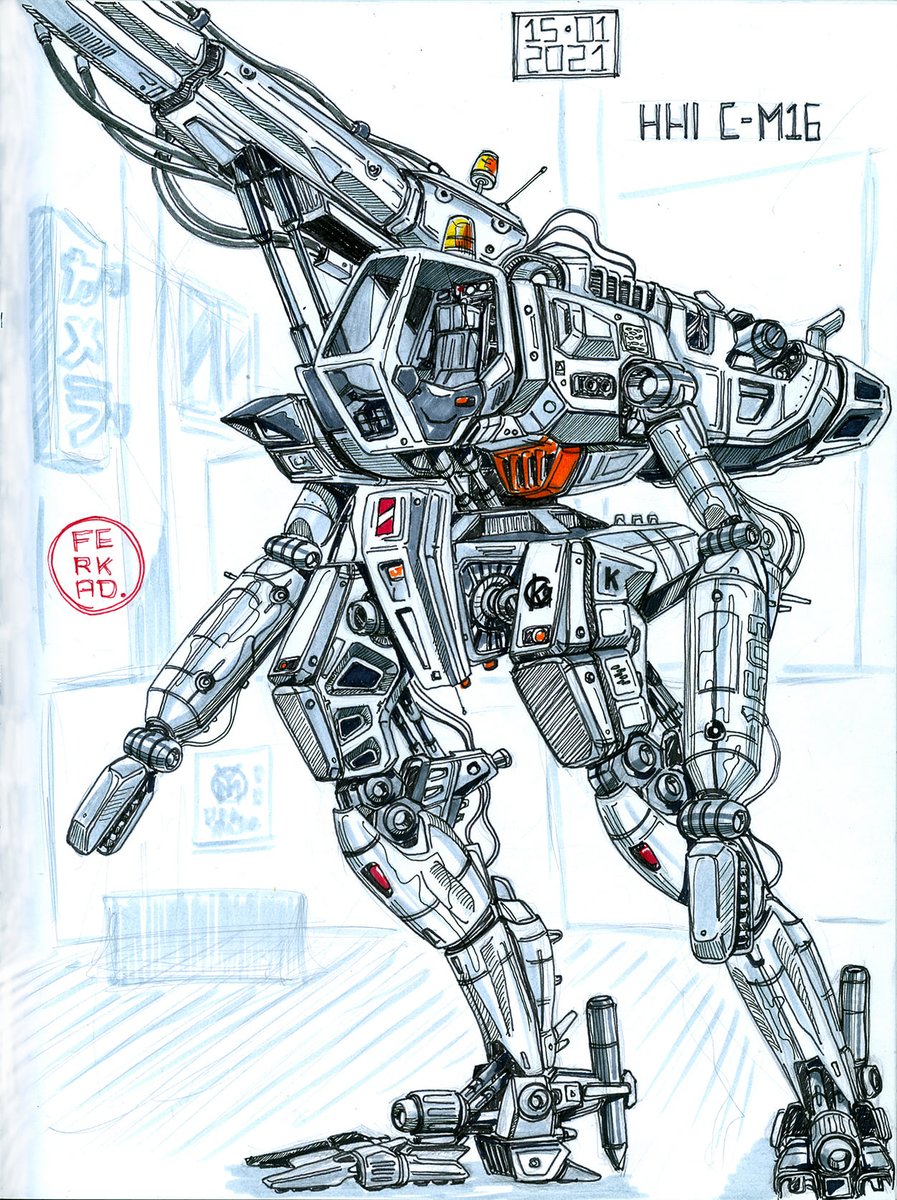 Hello #PortfolioDay, I draw mechas and robots.