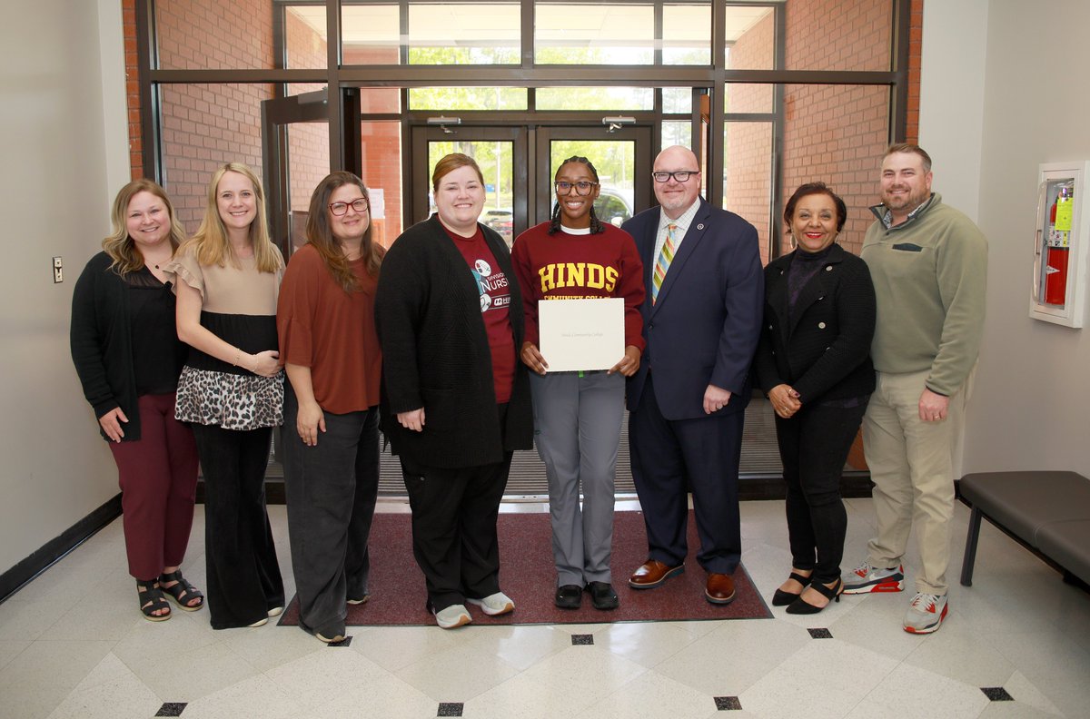Matt Jones - CNE, CDE, CNC (@okrajones) on Twitter photo Congratulations to Nkyah Kendrick on her selection as the recipient of the 2025 Carla McCulloch Memorial Scholarship! Her diligence in the classroom & within the clinical setting has been outstanding during her time at <a href="/HindsCC/">Hinds Community College</a>. #AllInForHinds #BuildUpMS Congratulations to Nkyah Kendrick on her selection as the recipient of the 2025 Carla McCulloch Memorial Scholarship! Her diligence in the classroom & within the clinical setting has been outstanding during her time at <a href="/HindsCC/">Hinds Community College</a>. #AllInForHinds #BuildUpMS