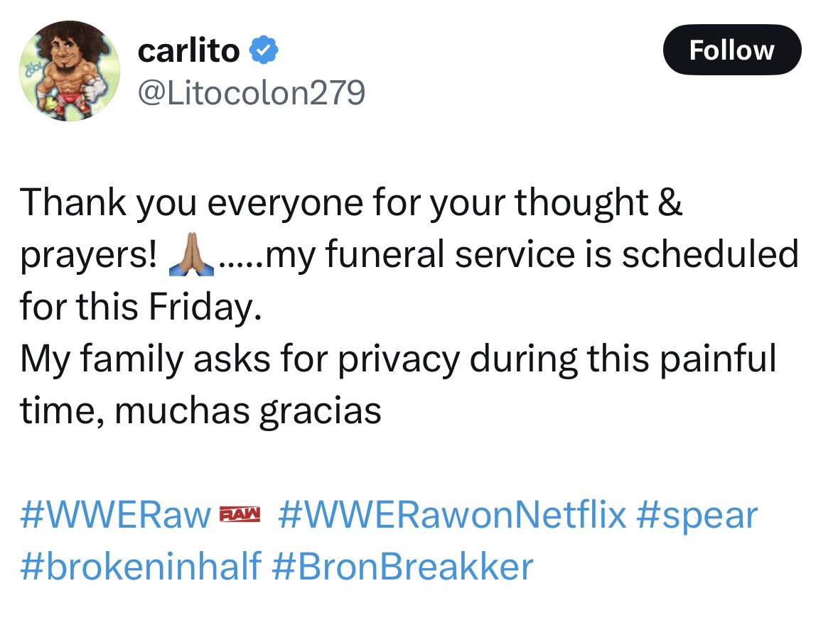 TripleHHHPaulL's tweet photo. Carlito had a good run. 🤣 https://t.co/YLJnrAKrMJ