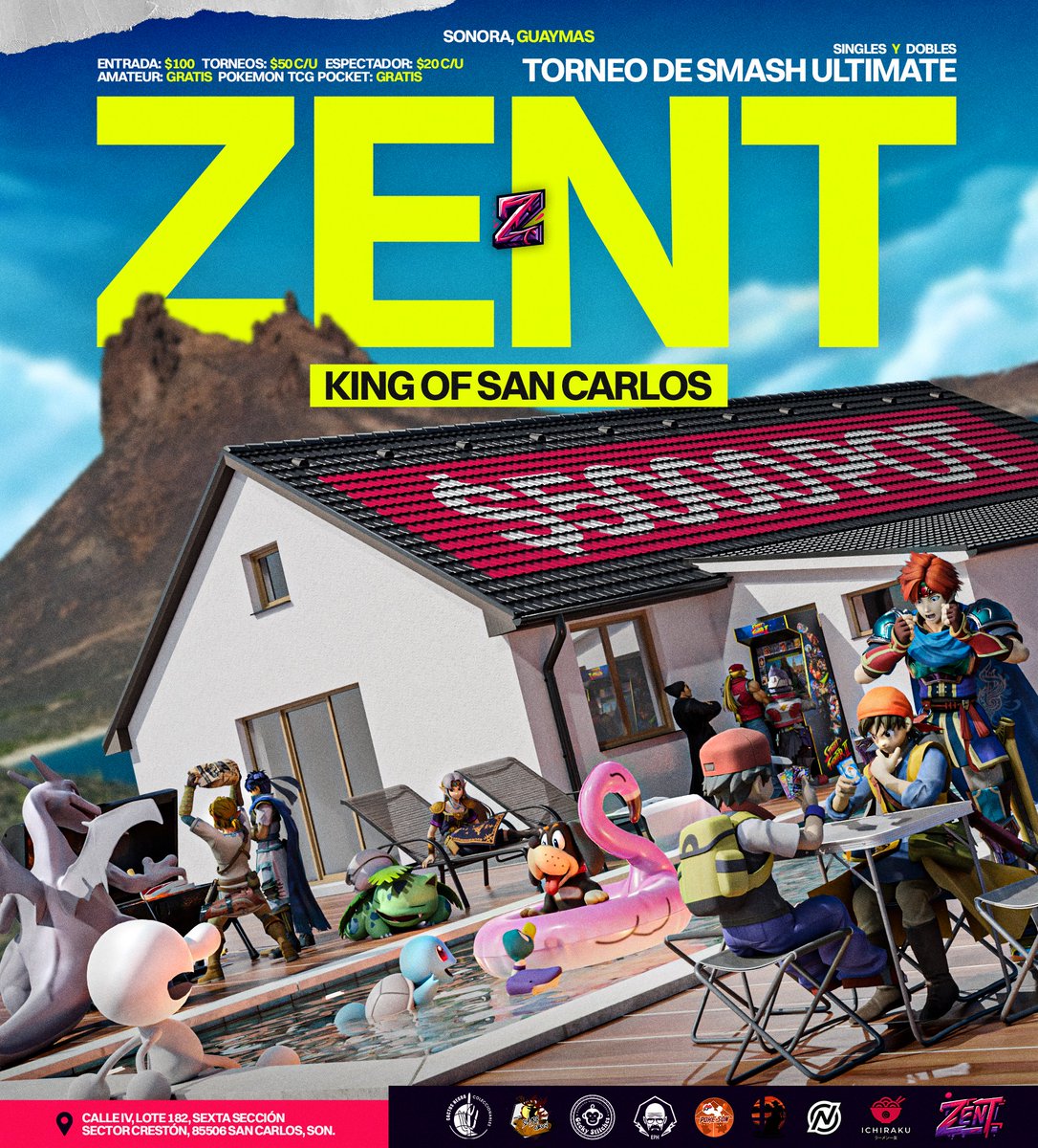 ZENT (@zentoficial_mx) on Twitter photo ¡Entre el Sol y la Arena, presentamos ZENT: King of San Carlos! 🏜️👑
Colaborando con <a href="/OrionGamingSon/">Orion Gaming</a> y <a href="/SmashObson/">Smash Obson</a>, acompáñanos éste 3 de mayo a nuestro primer torneo offline abierto, con 5K de Pot! 💵
Contaremos con:
• Singles 👤
• Dobles 🧑🤝🧑
• Amateur 🥷 (Gratis)
Post 1/2 ¡Entre el Sol y la Arena, presentamos ZENT: King of San Carlos! 🏜️👑
Colaborando con <a href="/OrionGamingSon/">Orion Gaming</a> y <a href="/SmashObson/">Smash Obson</a>, acompáñanos éste 3 de mayo a nuestro primer torneo offline abierto, con 5K de Pot! 💵
Contaremos con:
• Singles 👤
• Dobles 🧑🤝🧑
• Amateur 🥷 (Gratis)
Post 1/2