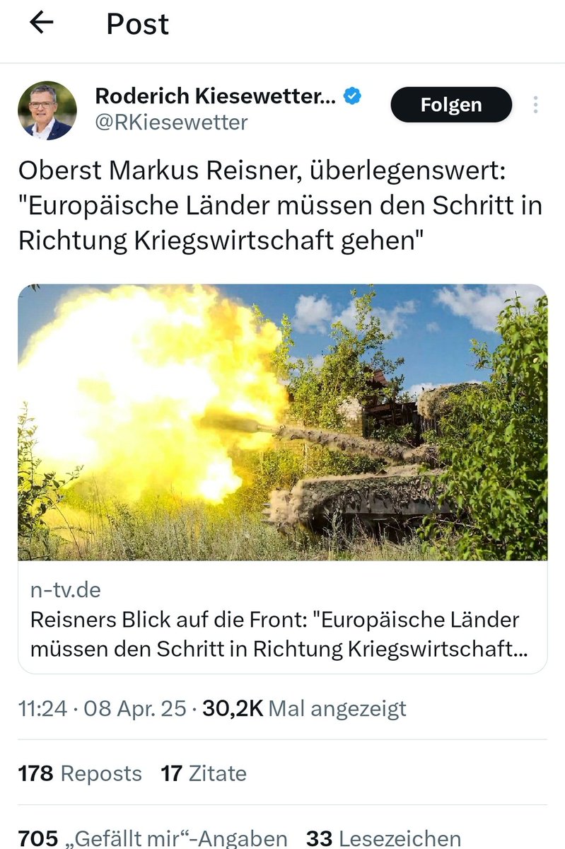 unbelehrbarrat's tweet photo. #Kiesewetter lobt #MarkusReisner und ist für "Kriegswirtschaft" .
Macht man so etwas nicht,wenn ein Krieg nicht mehr vermeidbar ist, oder wenn man mitten drin ist?Das Problem was ich hier sehe ist, daß es überhaupt keinen Grund zu der Annahme gibt,denn niemand will uns angreifen. https://t.co/5KkTHQIk0B