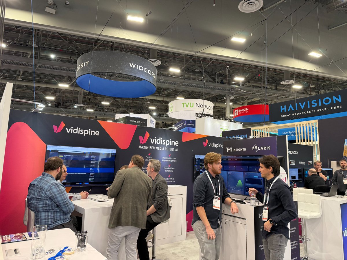 Lumine_Group's tweet image. Live from NAB Show: Our M&A team is on the ground in Las Vegas, where our newest acquisition, Vidispine, is exhibiting alongside fellow Lumine portfolio companies: @WideOrbit, @Velocix, and @TMD.
Vidispine empowers media-driven organizations to focus on their core business by…