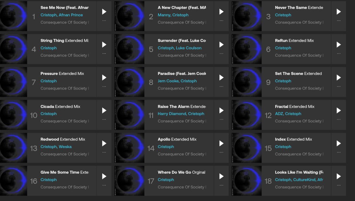 OnlyCristoph's tweet photo. Tomorrow, @Cristophmusic presents us with an 18 TRACK ALBUM!! 😮 

Preview the tracks over on @beatport now and hit that pre-order button! 

https://t.co/Yhd6ueDm8z https://t.co/1esq6fI2ps