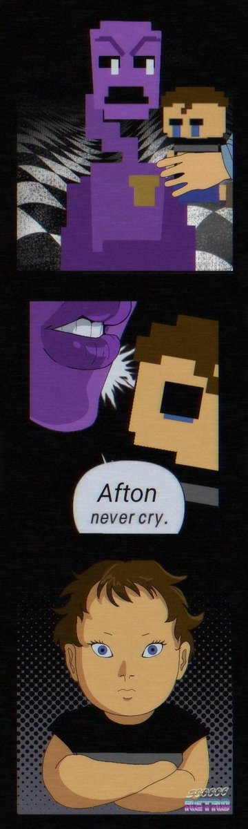 soooooretro's tweet photo. queen never cry 💜
#fnaf #fnaffanart #fnafmeme #queennevercry #williamafton #purpleguy #cryingchild https://t.co/QXEse2h9on
