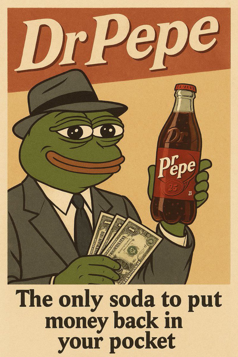 $Drpepe the only Solana Drink that has survived the Trenches for so long Join us 

t.me/DRPEPECTO