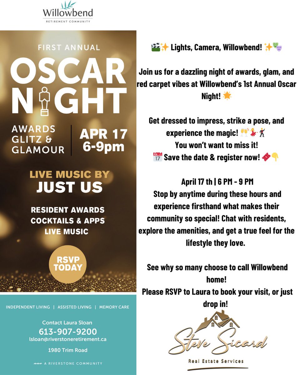 stevesicard's tweet photo. 🎬✨ Lights, Camera, Willowbend! ✨🎭

#OscarNight #RedCarpetEvent #riverstone #WillowbendEvents #AwardsNight #CommunityEvents #WillowbendLife #LightsCameraAction #RedCarpetReady #HollywoodVibes #PartyOfTheYear #DressedToTheNines #OscarVibes #WillowbendCommunity https://t.co/LixfUpiXts