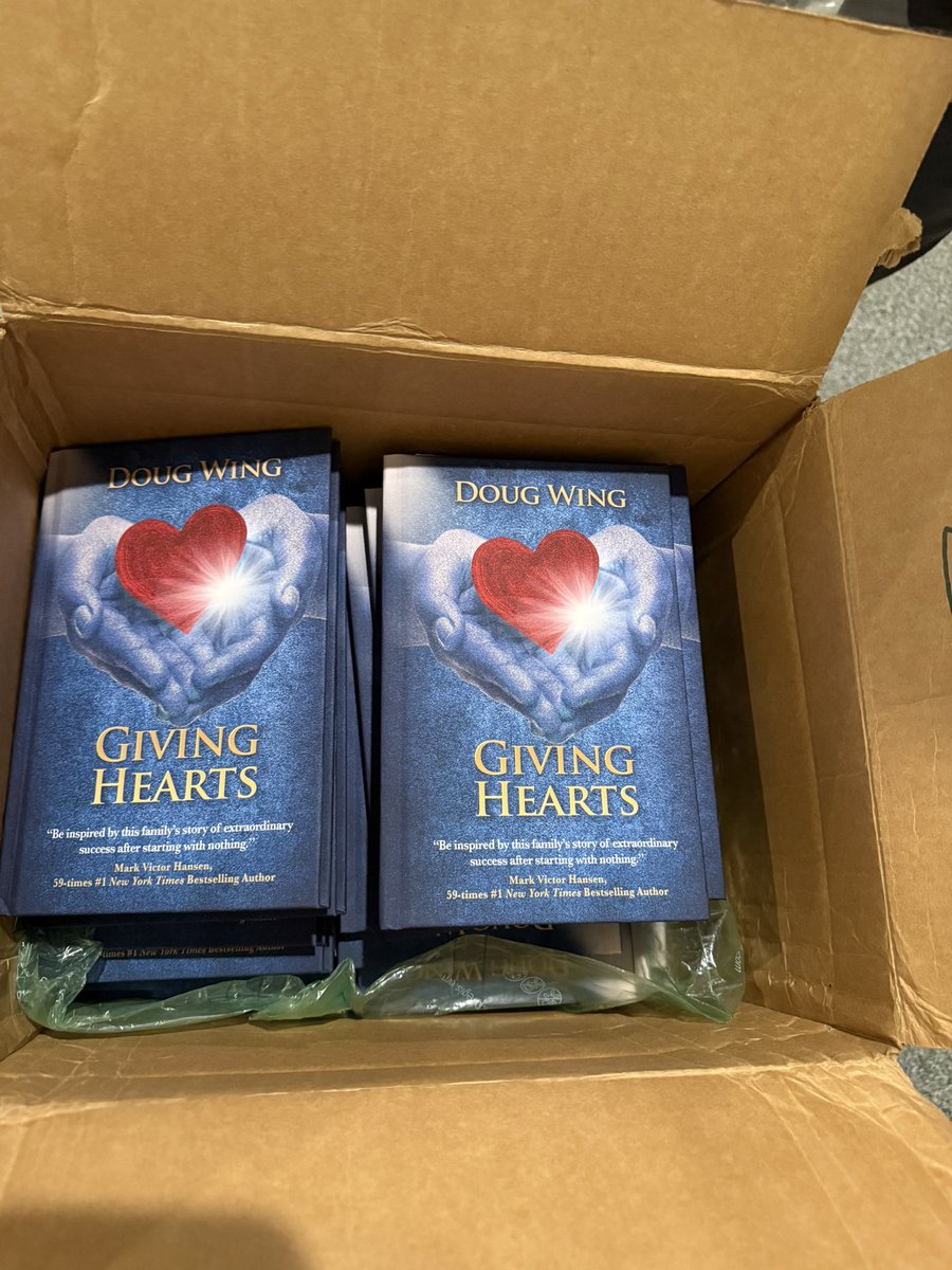 WingDoug's tweet photo. My new number one best selling book “giving hearts” have arrived here at the home office.

If you would like an autographed copy, please visit my websites to order one of those. 
Thank you very much! 

https://t.co/C1MuWIfkKa
https://t.co/f0FA9BLk9K
https://t.co/pfKq9SlT6w https://t.co/4m9V9rMcWP