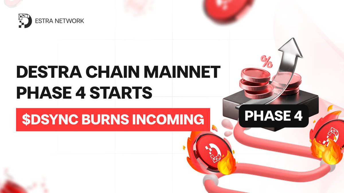 𝐃𝐞𝐬𝐭𝐫𝐚 𝐌𝐚𝐢𝐧𝐧𝐞𝐭 𝐏𝐡𝐚𝐬𝐞 𝟒 — $DSYNC 𝐆𝐨𝐞𝐬 𝐃𝐞𝐟𝐥𝐚𝐭𝐢𝐨𝐧𝐚𝐫𝐲 𝐰𝐢𝐭𝐡 𝐃𝐞𝐬𝐭𝐫𝐚 𝐀𝐈 𝐂𝐡𝐚𝐢𝐧

We have successfully completed the initial phases of Destra Mainnet and are now entering the most crucial part of the deployment. 𝐌𝐚𝐤𝐢𝐧𝐠 $DSYNC