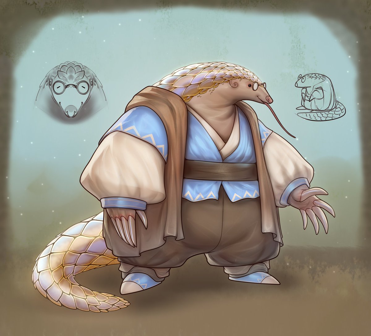 a pangolin creature c*mm!