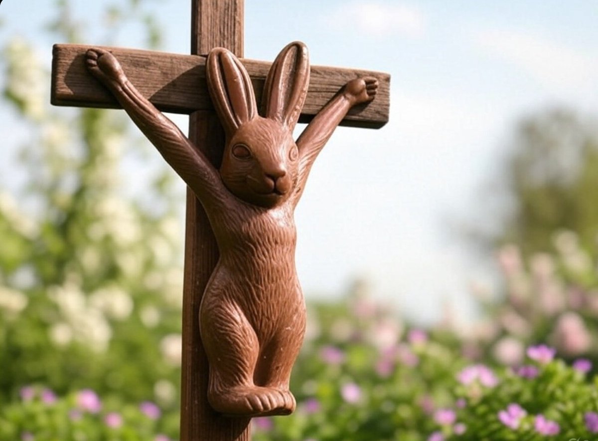 Amateur_Profi's tweet photo. @nicopixus Die einzig bibelkonforme Variante des christlich, österlichen #Sitzhasen. https://t.co/h1Q1jPrDMd