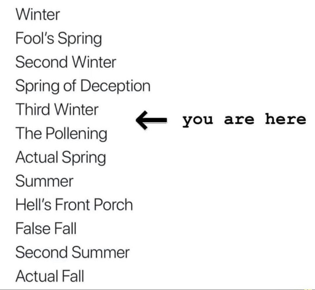 The 12 Seasons of MD. I’m feeling this right now. 🥶🤧