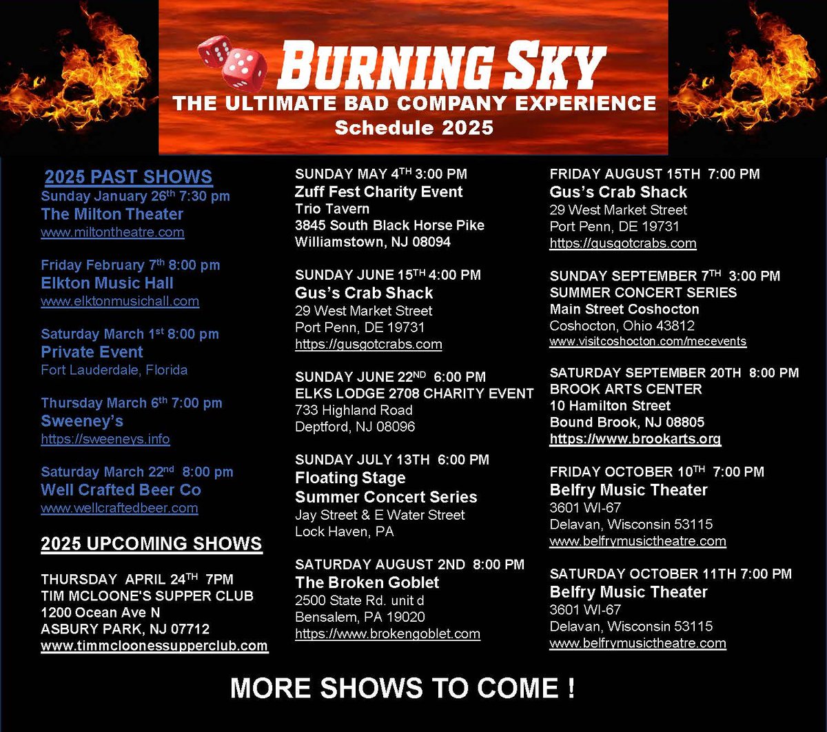 irocdrummer's tweet photo. Burning Sky The Ultimate Bad Company Experience is dedicated to capturing the raw power and soulful sound of the Rock n Roll Hall of fame nominees Bad Company. 
We would love to bring our show to you. Booking info:
https://t.co/X4OVRg0gF3 https://t.co/DMNFQSeuh9