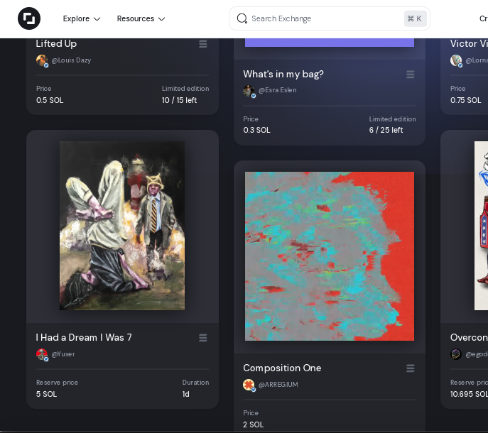 arregium's tweet photo. Happy that my Abstract GIF "COMPOSITION ONE" was featured today on the @exchgART homepage alongside incredible pieces by #Solana artists.
Thank you so much! https://t.co/hoCYhpBX4k