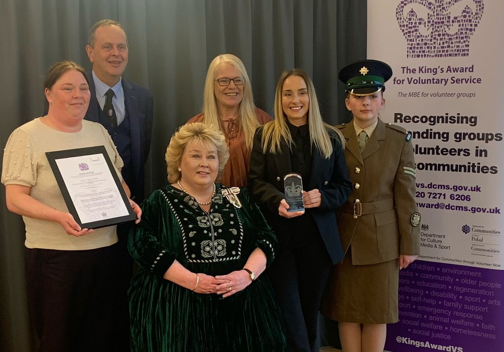KAVS-NI (@kavsni) on Twitter photo Huge congratulations to Ulster Tower Street Community Development Association who were presented with the King's Award for Voluntary Service by the Lord Lieutenant for the County Borough of Belfast <a href="/KingsAwardVS/">The King's Award</a> <a href="/BLieutenancy/">BelfastLieutenancy</a> Huge congratulations to Ulster Tower Street Community Development Association who were presented with the King's Award for Voluntary Service by the Lord Lieutenant for the County Borough of Belfast <a href="/KingsAwardVS/">The King's Award</a> <a href="/BLieutenancy/">BelfastLieutenancy</a>