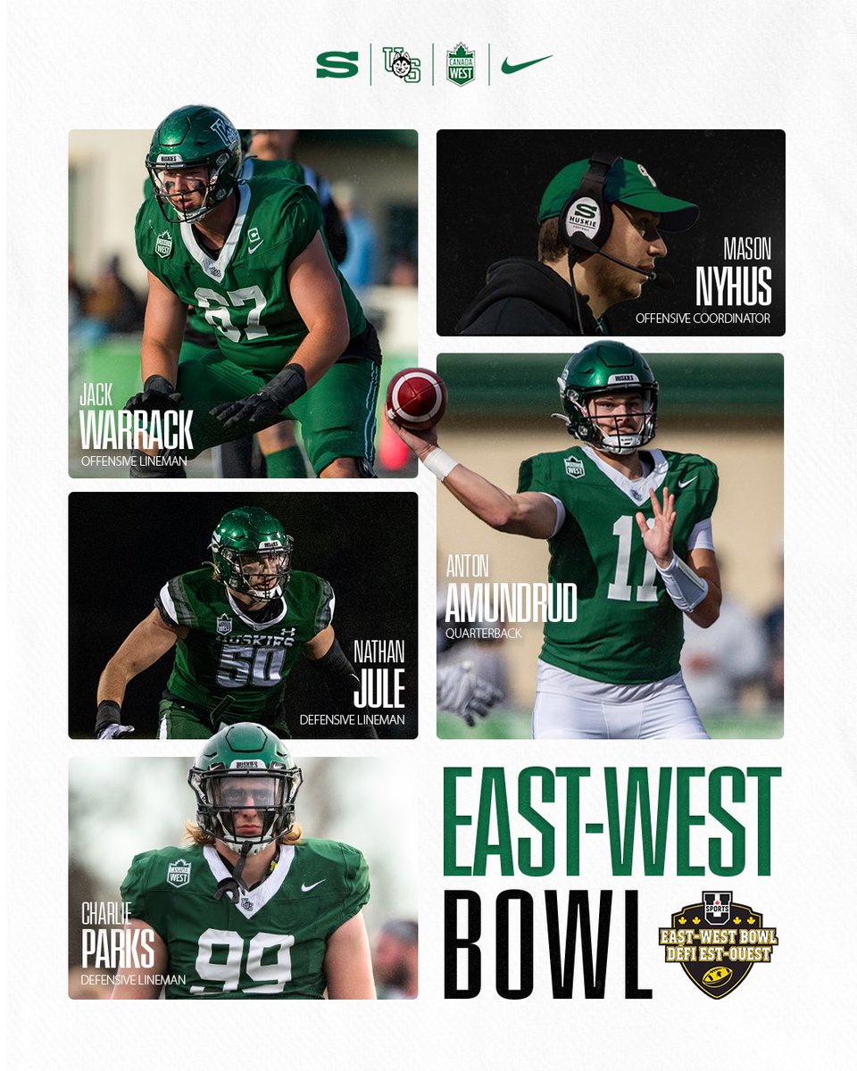 East-West Bowl squad 🫡

we got five Dogs headed to Waterloo for the 2025 @usportsca East-West Bowl on Saturday, May 10th 

🔗 full rundown of the event can be found on our website, link in bio

#HuskiePride | #PowerofghePack