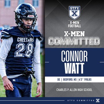 Congrats to Cheetahs Forward Connor Watt on joining the St FX football team next season.