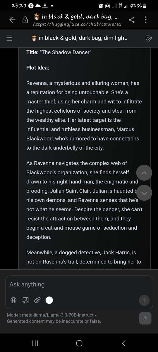 ann407865's tweet photo. Using AI to generate stories and making them interesting. Story written by use of #huggingfaceai 
#ALXAI https://t.co/yPezLxUtQx