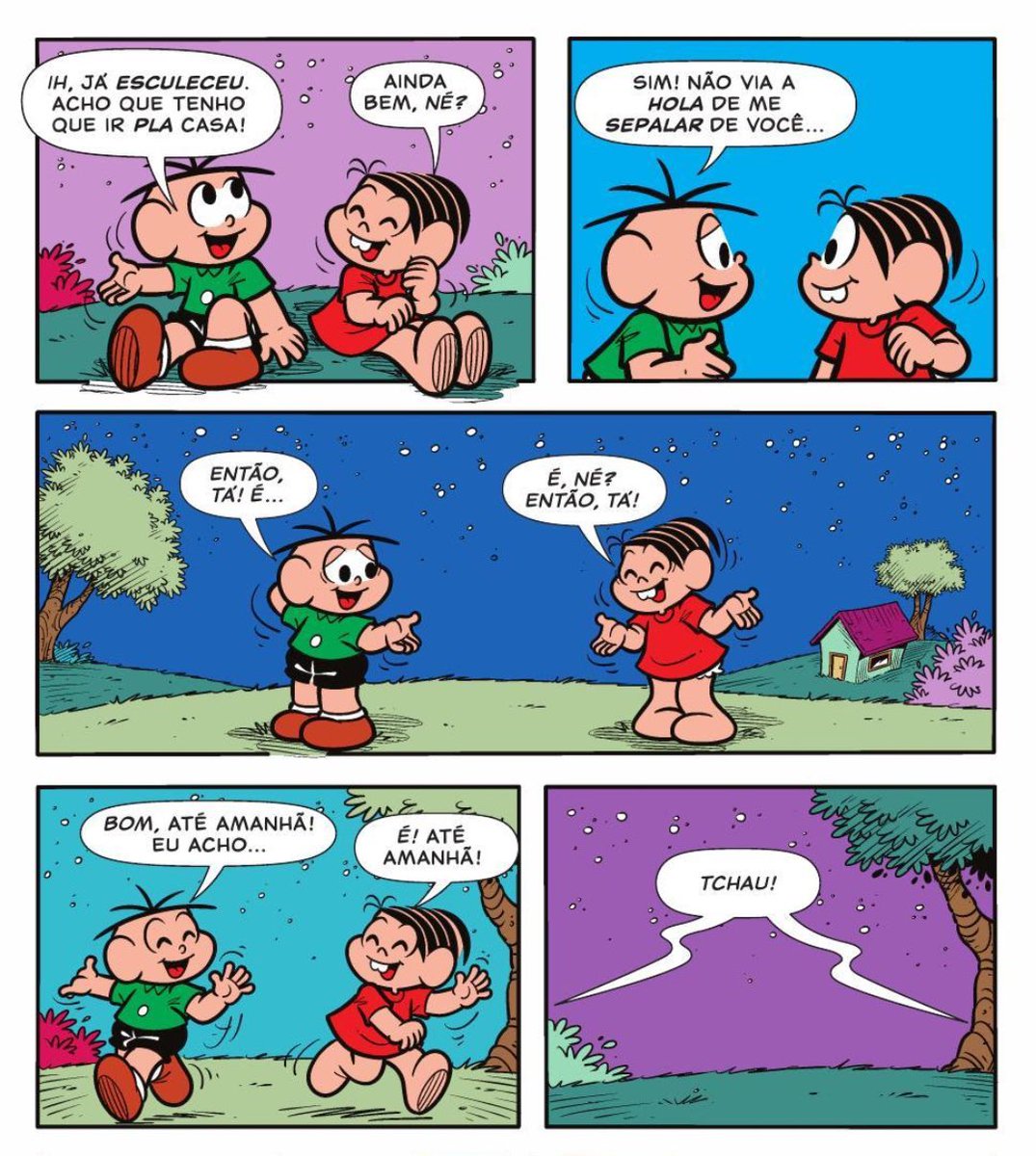 Eu DUVIDO vocês adivinharem de quando é essa hostorinha da turma da Mônica.