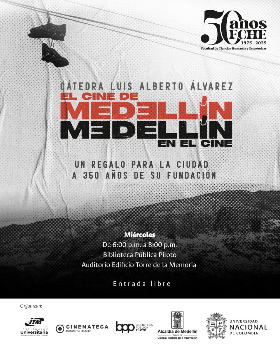 fche_unal's tweet photo. 🎥 Esta es la programación de abril de la Cátedra Luis Alberto Álvarez.

✨ Nos vemos los miércoles de 6:00 p.m. a 8:00 p.m. en la @BPPiloto. ¡Entrada libre!
 
Nota: Las sesiones serán transmitidas a través del canal de YouTube de la Biblioteca Pública Piloto. https://t.co/QLXpFzX5ix