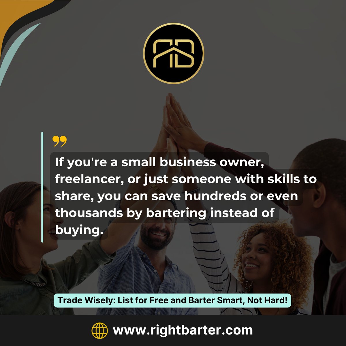 rightbarter's tweet photo. 🌟 Maximize Value Through Bartering
Are you a small business owner, freelancer, or skilled professional? Discover how you can save significantly by trading your services instead of spending cash. Join the smarter way to do business—list your offerings for free and start bartering today!

🔁 Trade Smart. Save More. Grow Together.
👉 Visit https://t.co/qDYhxqYJ3c to get started.

Would you like a more casual or promotional version as well?

#SkillExchange #BarterCommunity #RightBarter #TradeSkills #SkillForSkill #NoMoreScammers #VerifiedBarter #ElevateWithBarter #ModernBarter #SkillBarter #TradeSkills #BarterServices #BarterMarketplace #SkillTrading #SwapServices #SkillsForGoods #TradeYourSkills #BarteringPlatform #PeerToPeerBarter #bartertransactions #RightBarter #SkillExchange #tradesmarter