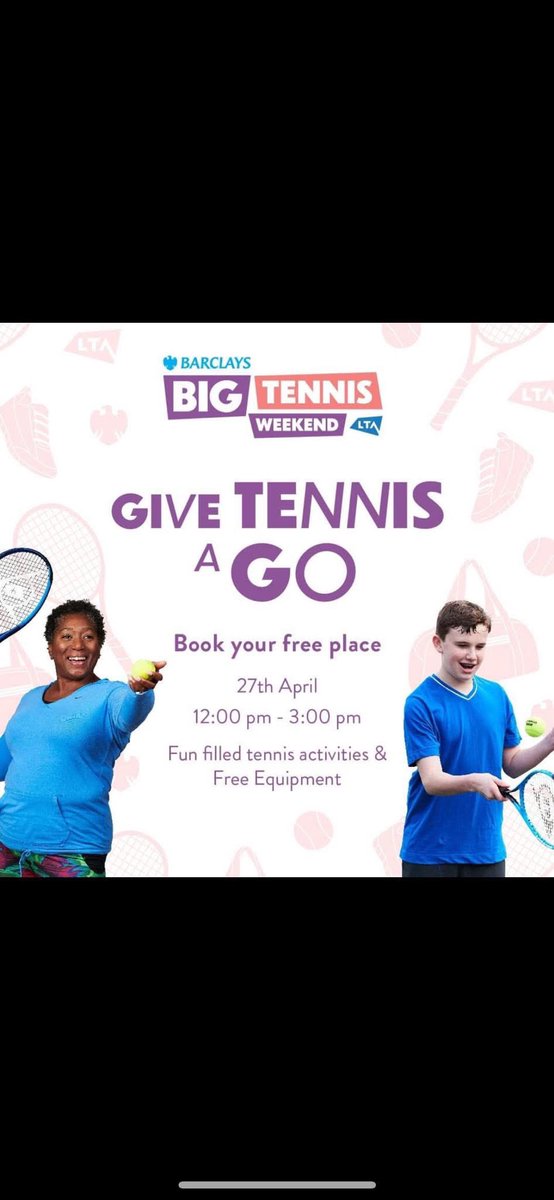 PorthcawlTennis's tweet photo. Sunday April 27th🎾

Lta Big Tennis Weekend At Griffin Park🎾

Tennis Sessions for children,adults,families. 🎾

Book a place in the link below! 🎾

https://t.co/oMKK4lQdQ5 https://t.co/eL813ZRriF