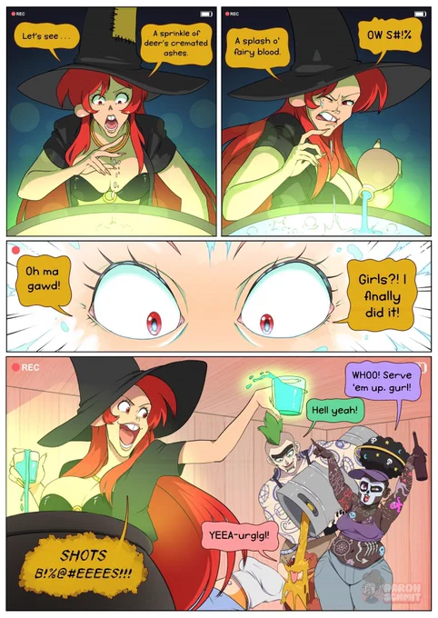 Oh hey! It's #PortfolioDay! Time to show off some work!I'm a Canadian freelance comic artist and illustrator, who made the popular Pokemon comic Tinder Skitty, and am currently working on a new original series, Trailer Park Witches.I also really love drawing OC's and pinups! 