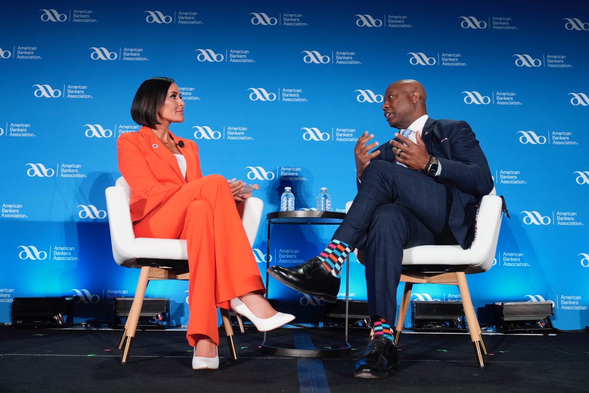 Tim Scott (@senatortimscott) on Twitter photo As Chairman of <a href="/BankingGOP/">U.S. Senate Banking Committee GOP</a>, I’m fighting tirelessly for policies that promote access to credit and financial services for all Americans.
It was great to join #ABASummit today – banks of all sizes play a critical role in ensuring all Americans can achieve the American Dream. As Chairman of <a href="/BankingGOP/">U.S. Senate Banking Committee GOP</a>, I’m fighting tirelessly for policies that promote access to credit and financial services for all Americans.
It was great to join #ABASummit today – banks of all sizes play a critical role in ensuring all Americans can achieve the American Dream.