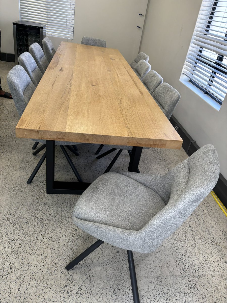 ConeyTimbers's tweet image. Recent fabric and steel leg ‘St Helena’ chairs in grey, white and green for boardrooms to dining rooms. The ‘Hedi Chair’ in Hertex grey fabric and oak legs is so so so popular as well. More to select: coneytimbers.com/best-dining-ro… #chairs #fabricchairs #boardroomchairs #sthelenachairs