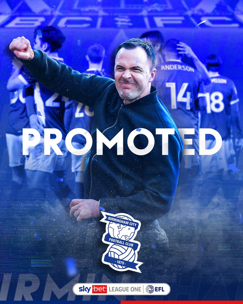 Sky Bet (@skybet) on Twitter photo Mission accomplished ✅
<a href="/BCFC/">Birmingham City FC</a> win promotion from <a href="/SkyBetLeagueOne/">Sky Bet League One</a> at the first time of asking 📈
Remaining targets:
1⃣ Win the league
2⃣ Secure a record points total (currently 103pts)
#BCFC #KRO Mission accomplished ✅
<a href="/BCFC/">Birmingham City FC</a> win promotion from <a href="/SkyBetLeagueOne/">Sky Bet League One</a> at the first time of asking 📈
Remaining targets:
1⃣ Win the league
2⃣ Secure a record points total (currently 103pts)
#BCFC #KRO