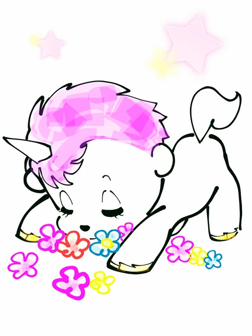 おはよー#イラスト #ユニコ #レトロアニメ 