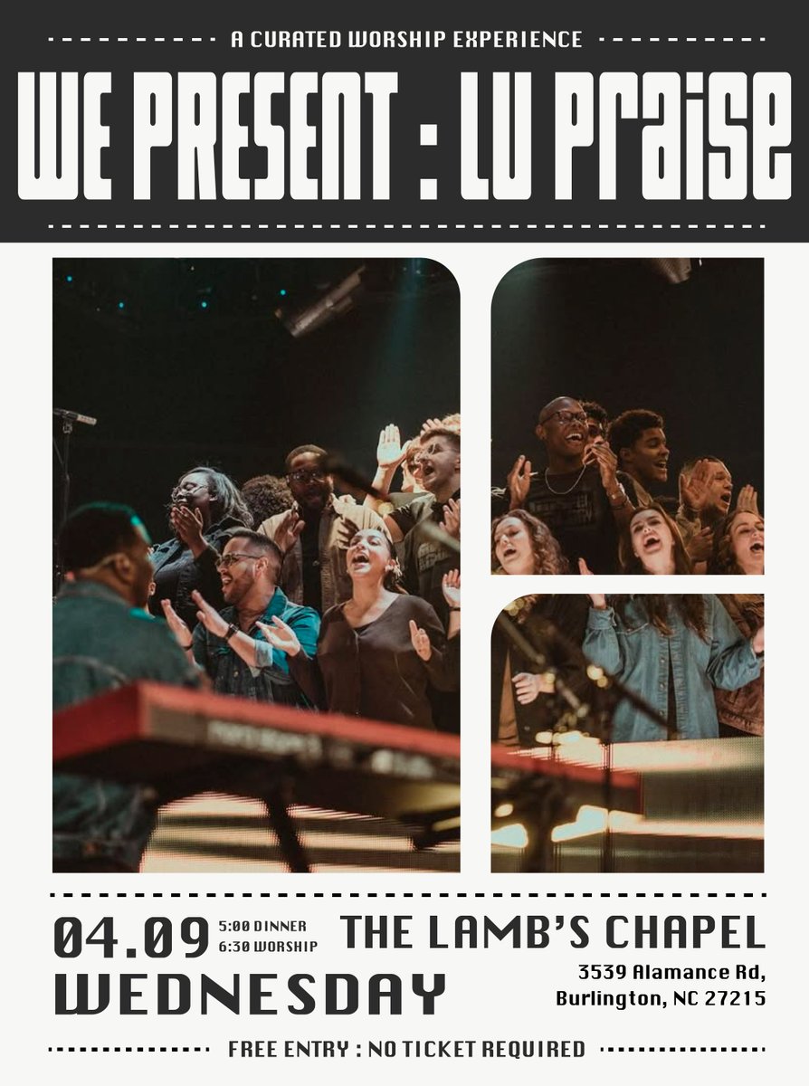 thelambschapel's tweet photo. DON'T MISS OUT! 
The Liberty University Praise team will take the stage and lead us in an incredible night of worship. Bring your family and invite your friends. Doors open at 6 pm! https://t.co/ZxlyuMp6Y6
