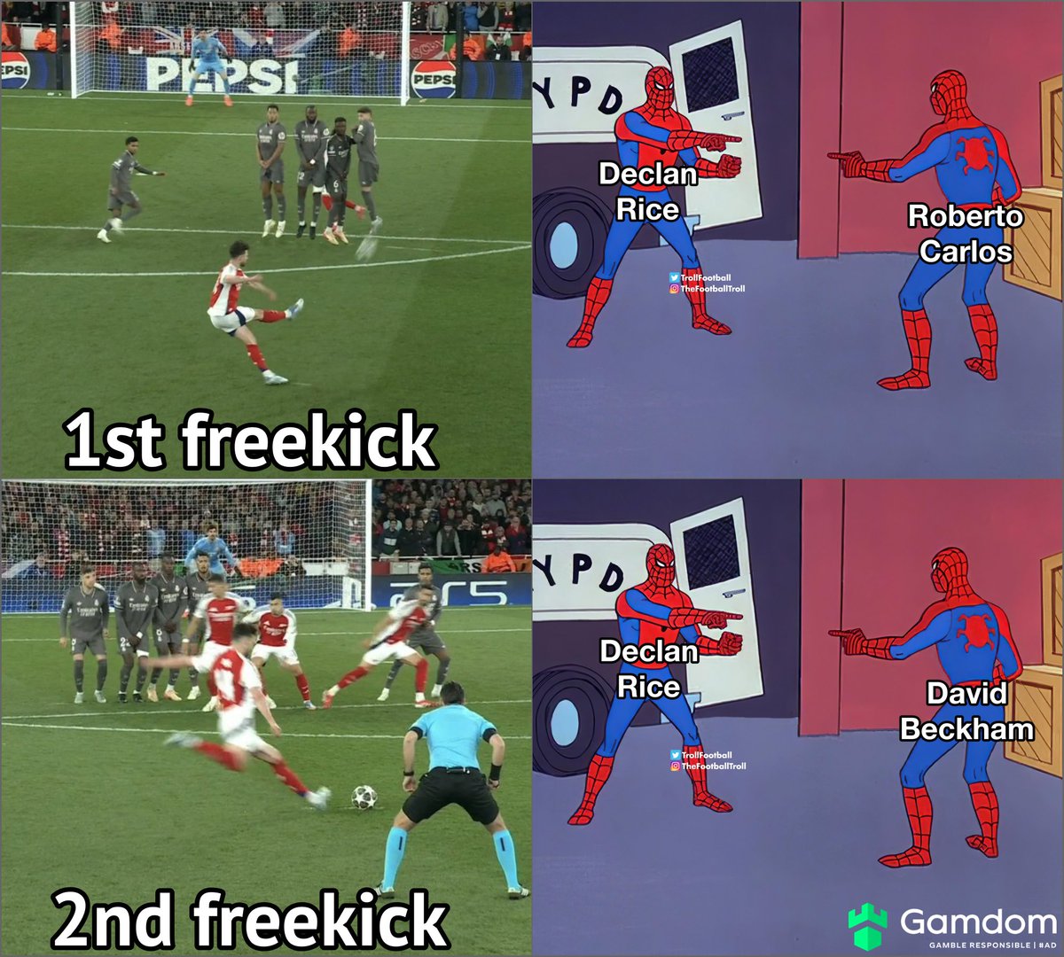 Declan Rice against Real Madrid