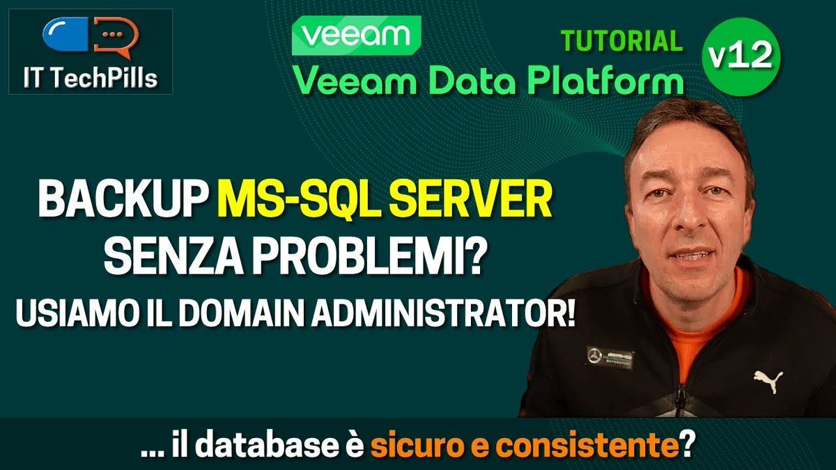 NoLabNoPartY's tweet image. [Video] Backup application-aware di SQL Server con Veeam 12 buff.ly/qi8Ck2P
#backup #mssql #server #sql #database #veeam #veeam12
