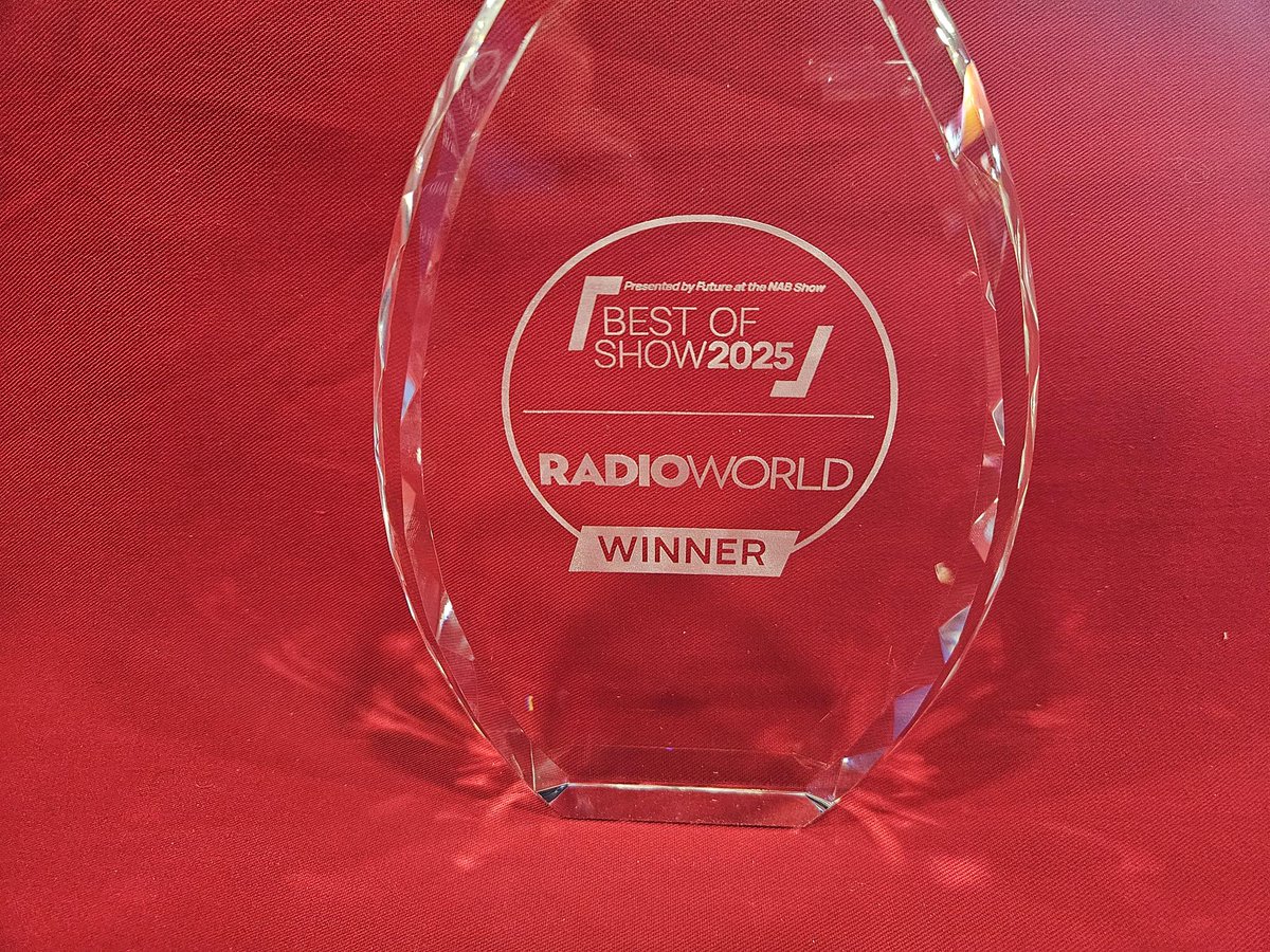 Tieline's tweet image. We won a #RadioWorld #BestOfShow award for the #Tieline Bridge-IT XTRA II at the #NABShow ! Congratulations to everyone who worked so hard on developing this incredible codec.