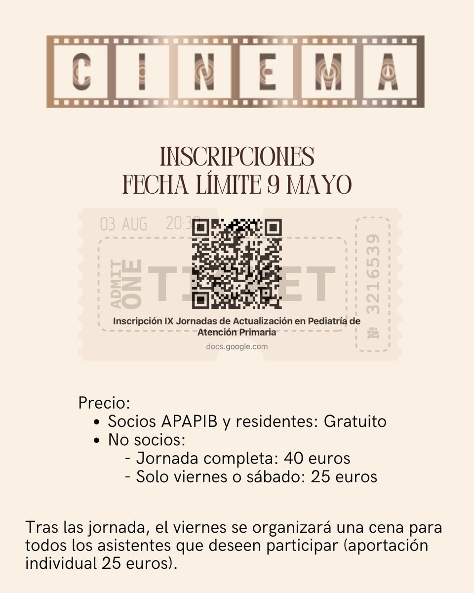 Abrimos inscripciones para las Jornada de Actualización de Pediatría de AP organizadas por APAPIB, fecha límite 9 de mayo! goo.su/G2APgz0