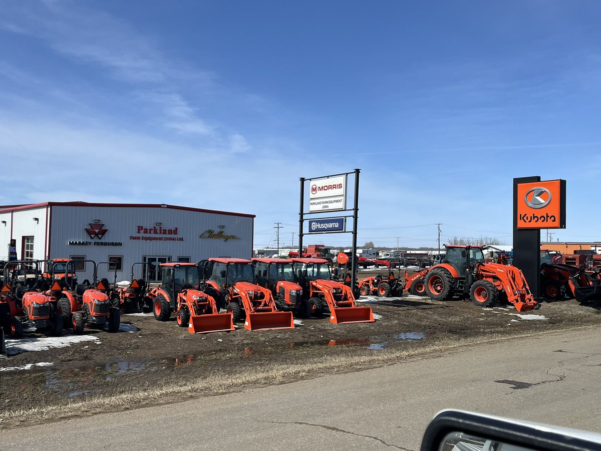 Scott Forrest (@scottnforrest) on Twitter photo It’s the Kubota Big Orange Event season at our Kubota dealers!! Yesterday we were in North Battleford at Parkland Farm Equipment for their event which runs April 7th to April 11th. Come in and see the crew and take advantage of some in season specials. <a href="/KubotaCanadaLtd/">Kubota Canada</a> It’s the Kubota Big Orange Event season at our Kubota dealers!! Yesterday we were in North Battleford at Parkland Farm Equipment for their event which runs April 7th to April 11th. Come in and see the crew and take advantage of some in season specials. <a href="/KubotaCanadaLtd/">Kubota Canada</a>