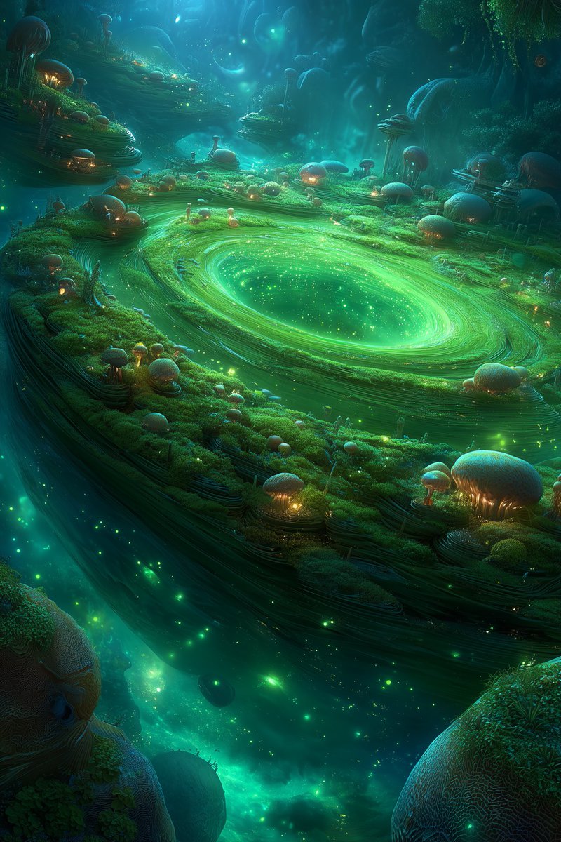 ZefredAi's tweet photo. Orbiting Eden
#MidjourneyV7 #FantasyWorld #AIArt #Dreamscape #CosmicMagic https://t.co/aUwPdTMq5g