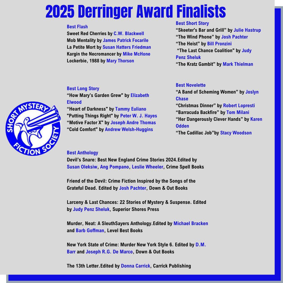 So many congrats to Member Ang Pompano for being named a Derringer Award Finalist!