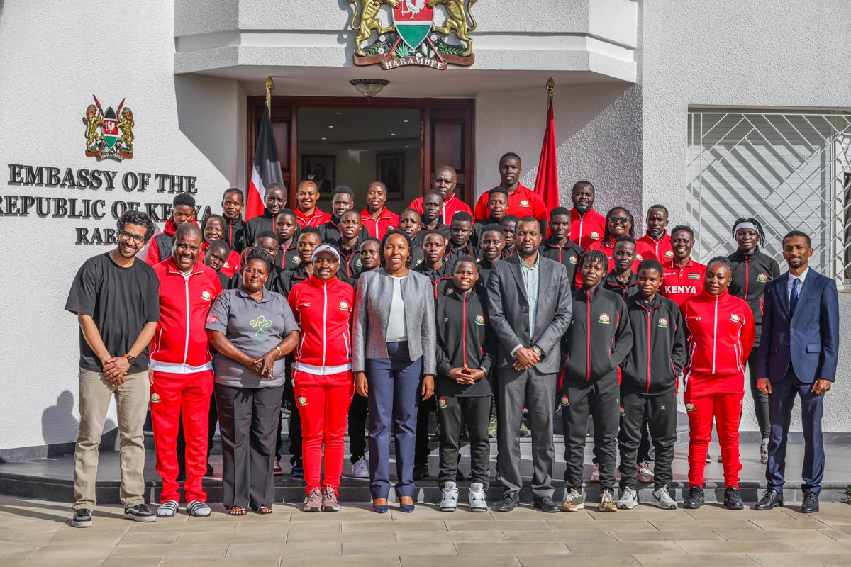 Paid a courtesy call to the Kenyan Ambassador to Morocco Madam Jessica Muthoni together with the Junior starlets team in Rabat.