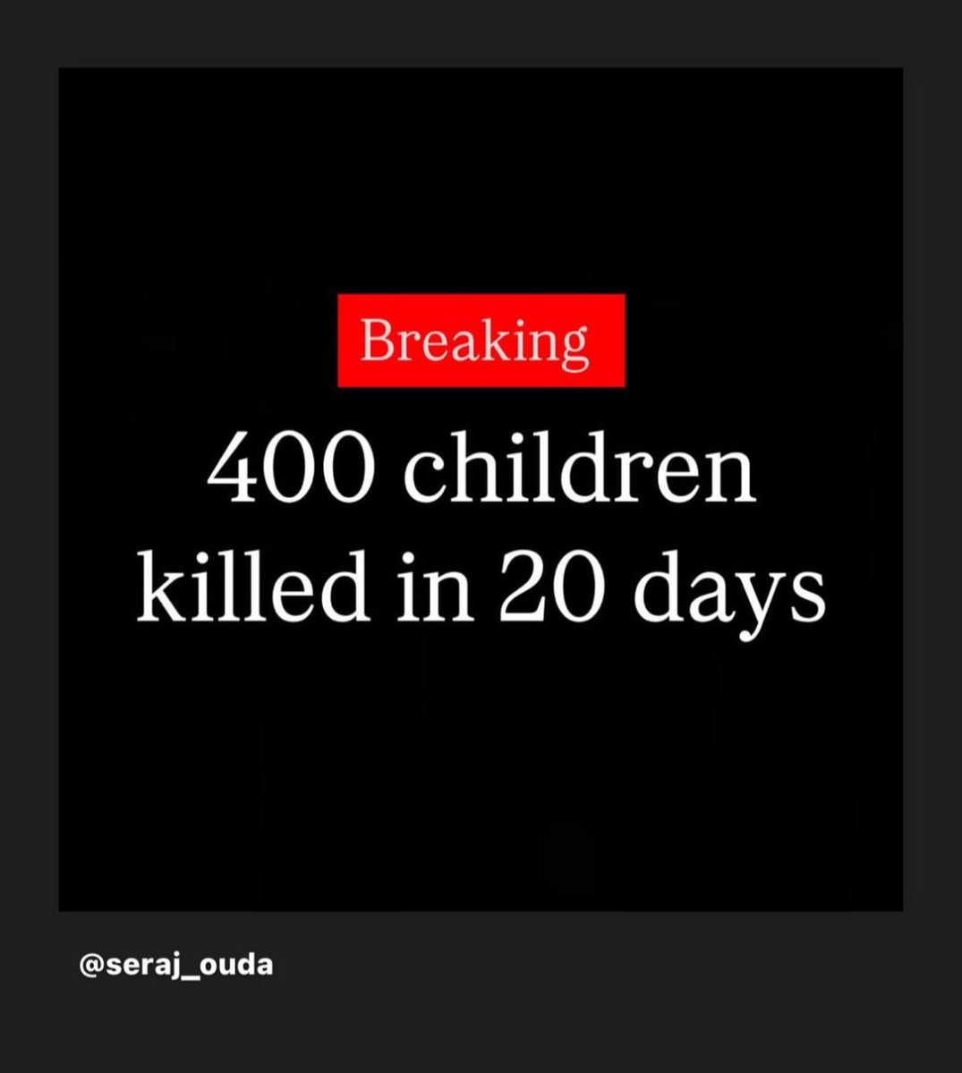 Just imagine the outrage if this happened in the UK? France? The USA? Israel? The normalization of the mass murder of children and the daily war crimes against Palestinians is so racist and beyond human understanding.