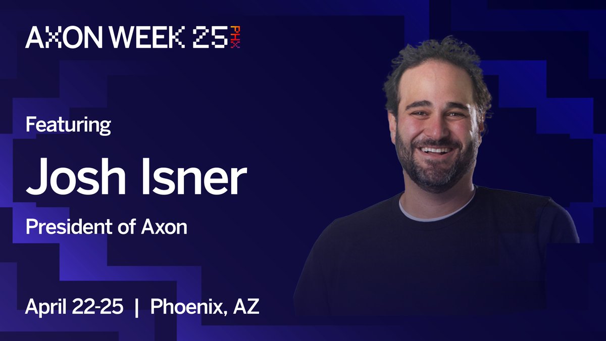 axon_enterprise's tweet photo. We’re bringing bold ideas and inspiring leaders to the stage at #AxonWeek25!
From inside Axon, we’re proud to welcome Axon CEO & Founder Rick Smith for the Opening Keynote, Axon President Josh Isner for a fireside chat and Axon CPO & CTO Jeff Kunins for a panel discussion.
And joining us once again on the Axon Week stage is David Roberts — one of the world’s leading experts in exponential technology, disruption and leadership. His insights challenge the status quo and spark new thinking about the future of public safety.
#Axon #ProtectLife