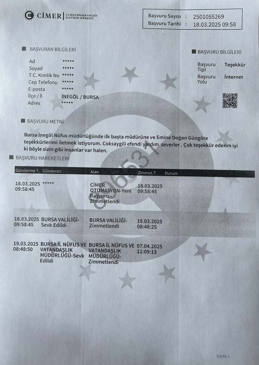 İnegöl İlçe Nüfus Müdürlüğümüzden hizmet alan vatandaşımızın memnuniyeti ile ilgili CİMER teşekkür başvurusu.

<a href="/BursaValiligi/">T.C. Bursa Valiliği</a> 
<a href="/TC_icisleri/">T.C. İçişleri Bakanlığı</a> 
<a href="/TCNufus/">Nüfus ve Vatandaşlık İşleri Genel Müdürlüğü</a> 
<a href="/h_erkinay1/">Hüsamettin ERKINAY</a> 
<a href="/__erenarslan/">🇹🇷 Eren ARSLAN__✍️</a>
<a href="/inegolkaymakam/">İnegöl Kaymakamlığı</a>
<a href="/inegolbld/">İnegöl Belediyesi / 1870 🇹🇷</a>
#HayatınızınHerAnında