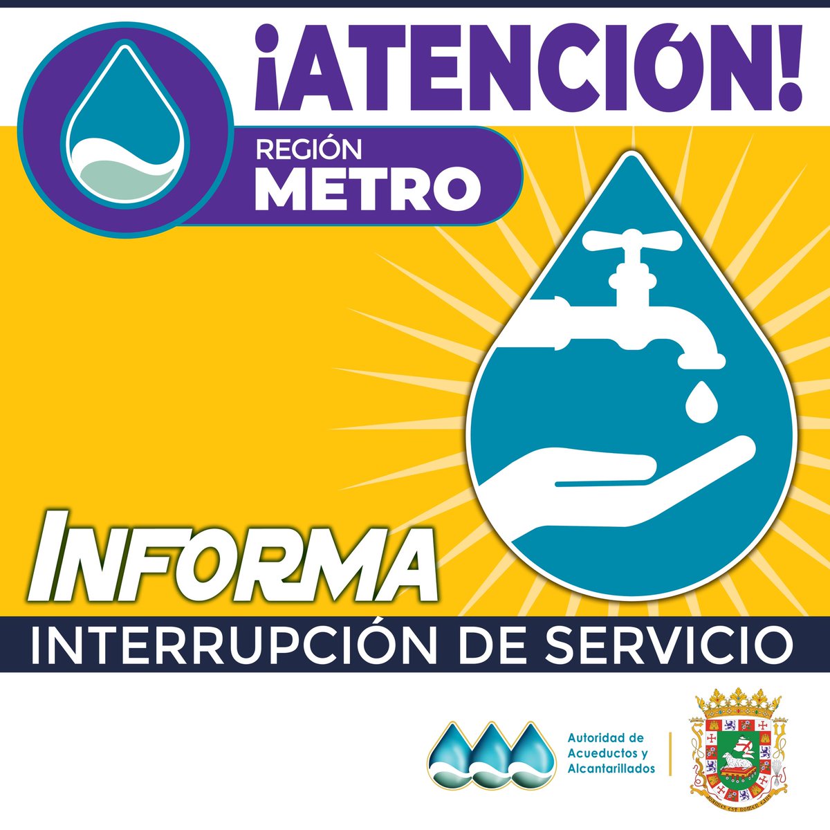 AcueductosPR's tweet photo. 2/2 Mientras trabajan, los clientes en los sectores Parcelas Carraízo, Villas de Carraízo en Trujillo Alto, y sector Morcelo en San Juan experimentan la interrupción del servicio de agua potable. https://t.co/lhrn8GBN3t