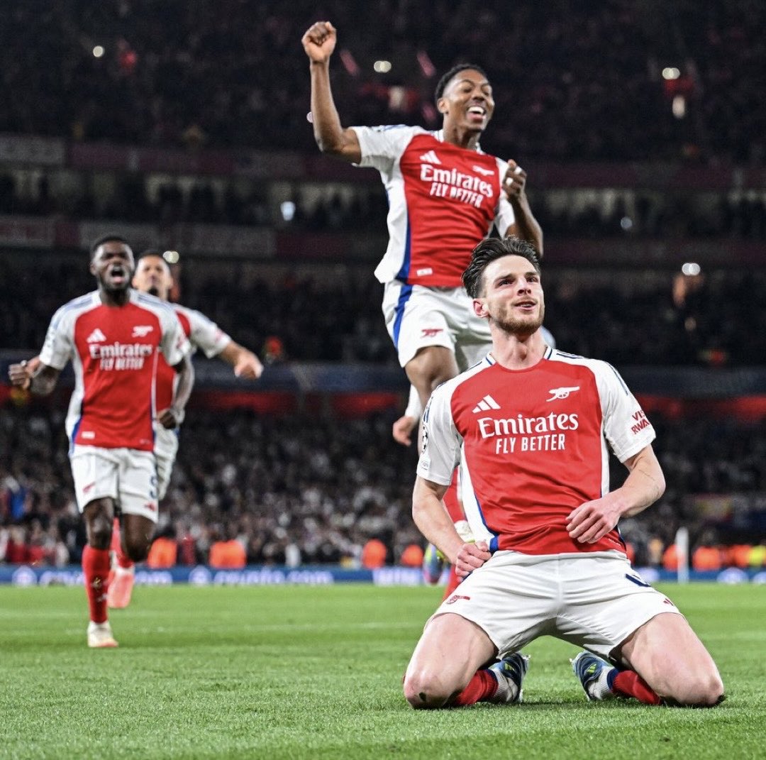 Piers Morgan (@piersmorgan) on Twitter photo FT: 3-0. One of the greatest wins in Arsenal history, with two of the greatest goals in Arsenal history from <a href="/_DeclanRice/">Declan Rice</a> .. what a night! Congrats to <a href="/m8arteta/">Mikel Arteta</a> and all the team, this will be the stuff of Arsenal legend. Brilliant!!
👏👏👏👏👏👏👏👏 FT: 3-0. One of the greatest wins in Arsenal history, with two of the greatest goals in Arsenal history from <a href="/_DeclanRice/">Declan Rice</a> .. what a night! Congrats to <a href="/m8arteta/">Mikel Arteta</a> and all the team, this will be the stuff of Arsenal legend. Brilliant!!
👏👏👏👏👏👏👏👏