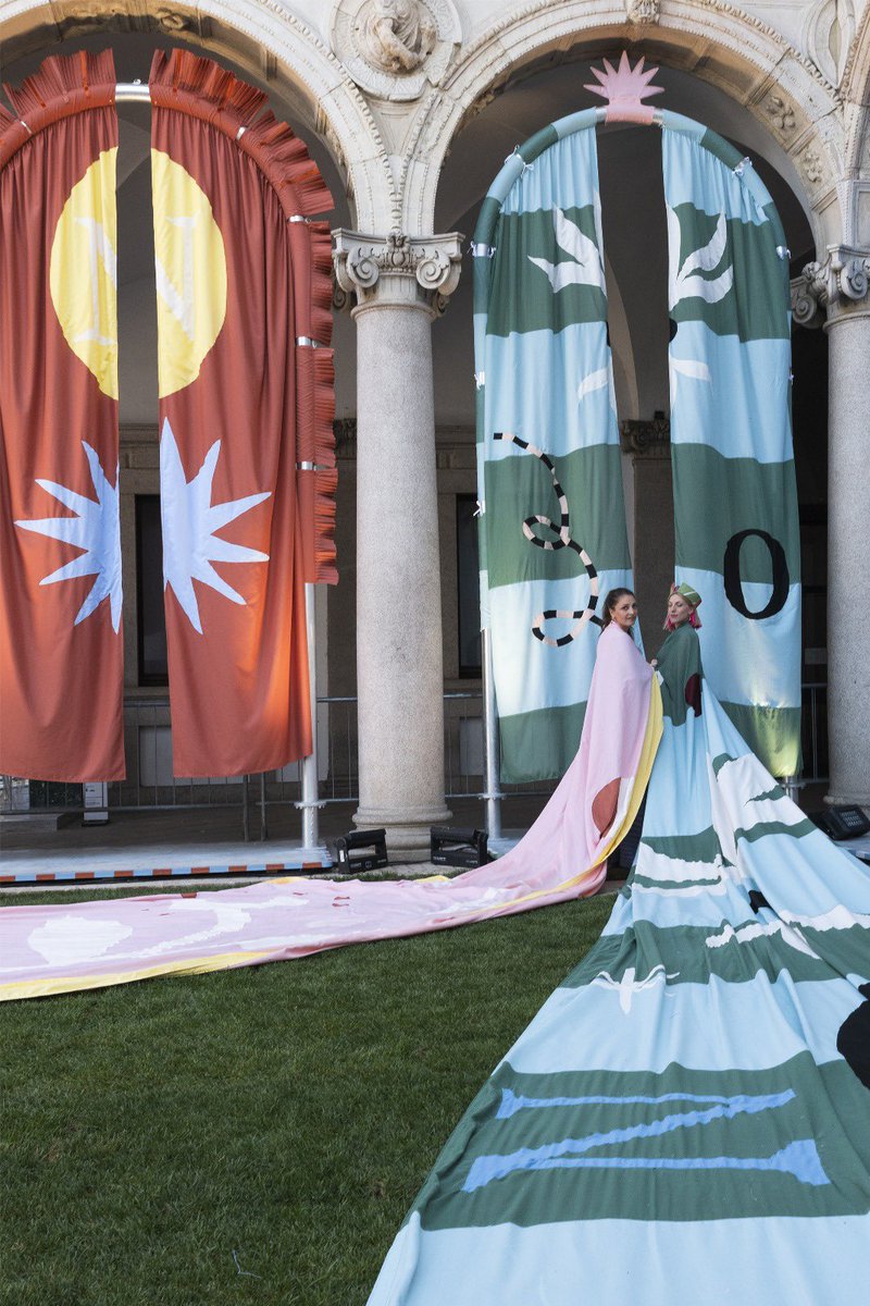 foulqui's tweet photo. « Oasis of Hapiness » a spectacular art installation by Pangea along the Milano Design Week 2025 

Congratulations to Colombine Jubert and Laetitia Rouget for their impressive rise !! https://t.co/l7v9wnTtX8