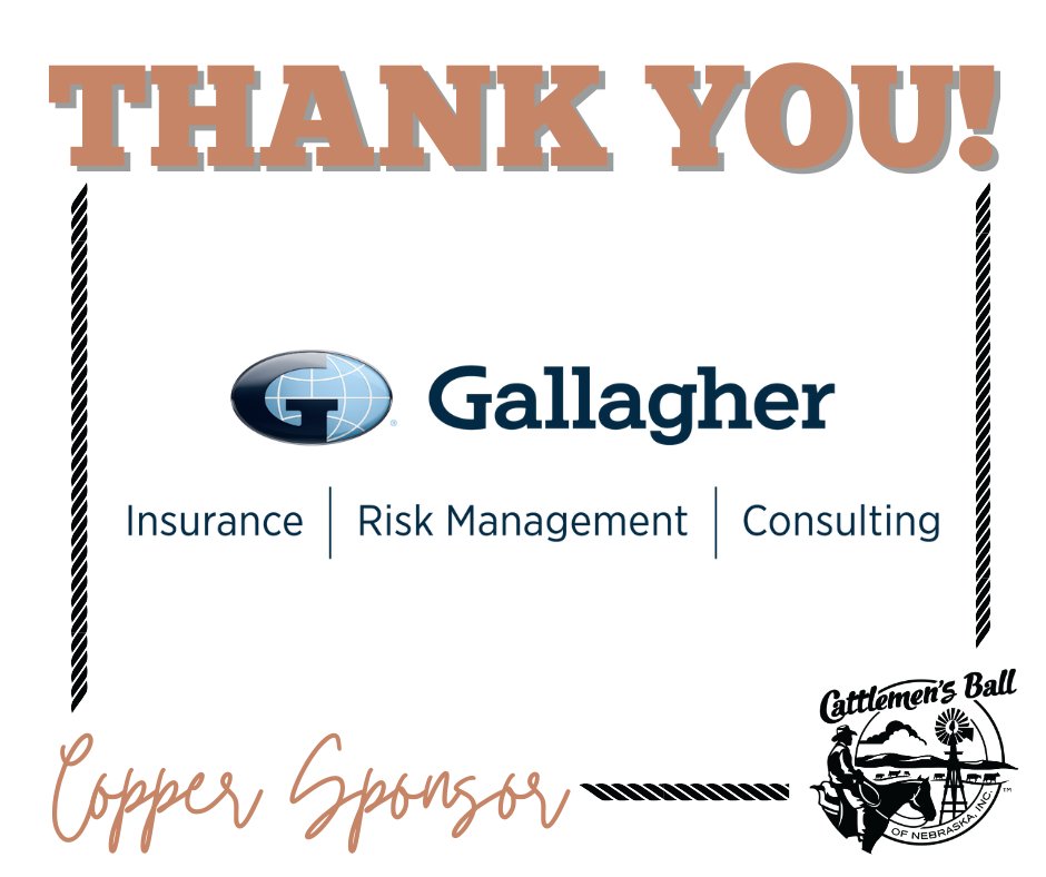 CattlemensBall's tweet photo. We extend our heartfelt thanks to Gallagher and their generous Copper Sponsorship to the Cattlemen’s Ball 2025 in support of cancer research. Together, we are making a lasting impact, and we are deeply grateful for your support. https://t.co/qWzTXUJ8Wd