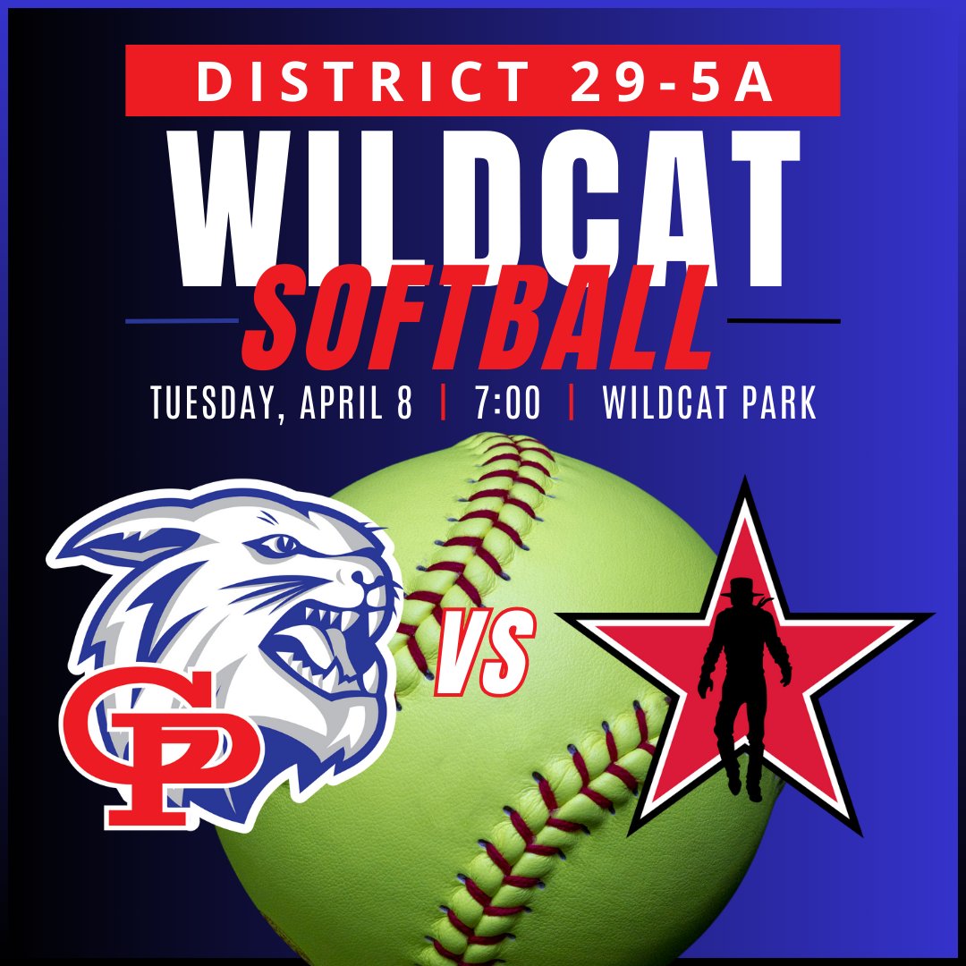 GPAthletics1's tweet image. 🥎 Good luck to Wildcat Softball 🆚 CC Ray tonight at Wildcat Park‼️ 
#goCatgo 🔴⚪🔵