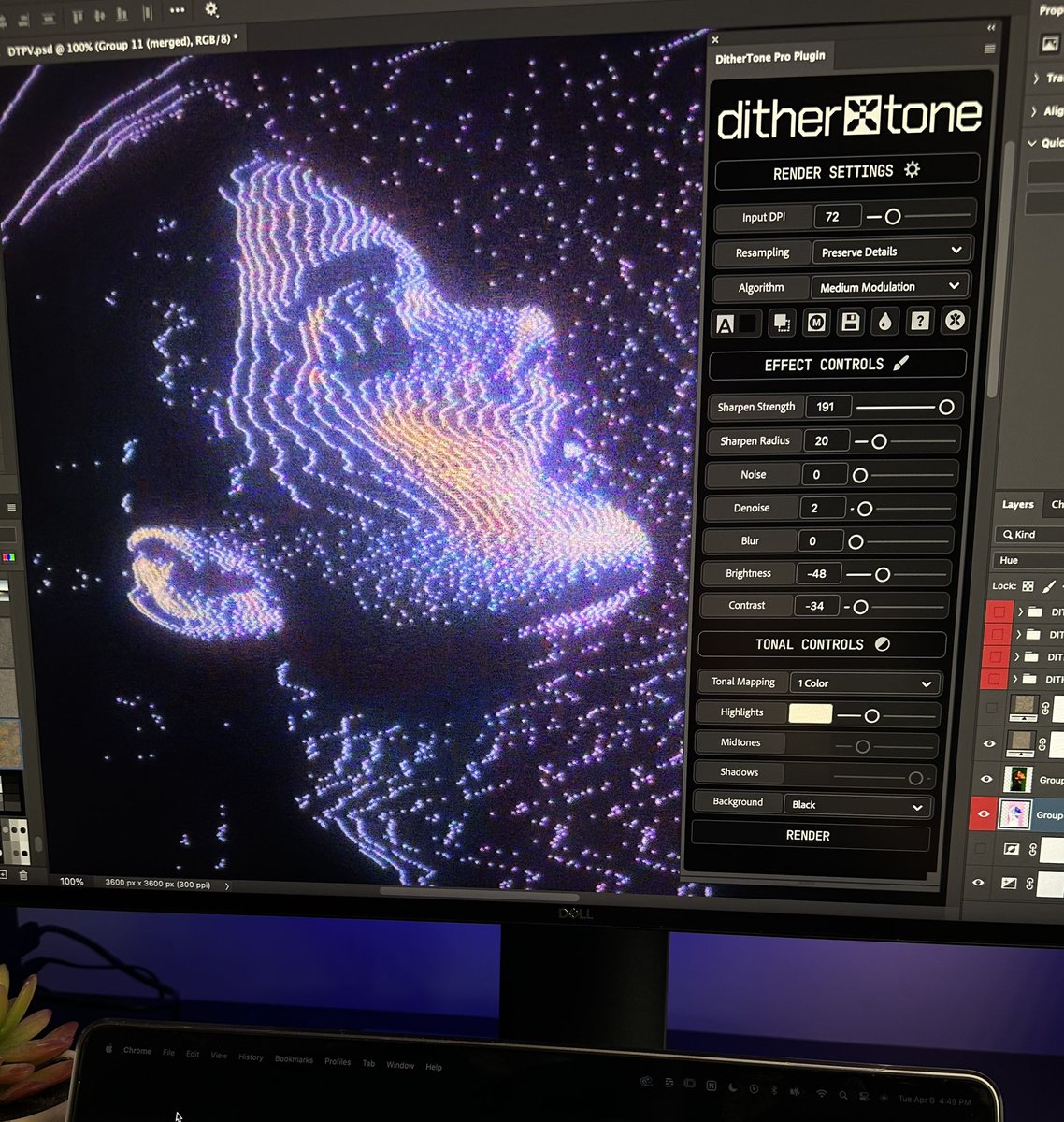 doronstudio's tweet image. messing with my new plugin. made entirely in PS. tutorial?