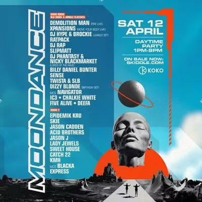 matekoss's tweet photo. #Moondance | KOKO | Camden, Saturday 12th April 2025 13:00 - 21:00 https://t.co/ZDwMdoTwUf Scroll down to ‘Fan to Fan Resale Tickets’ and buy the one with reference MOONDANCE 😎 https://t.co/Hz5Wh1oNaJ