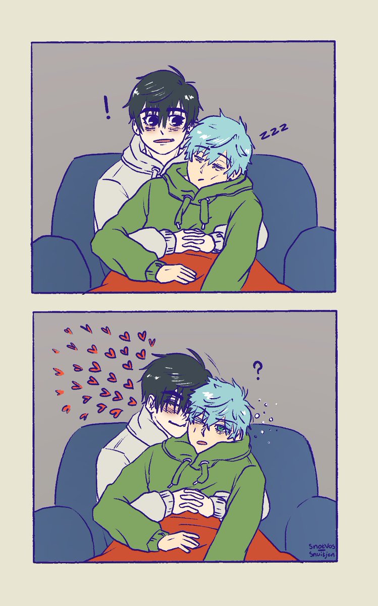 Snuitjen's tweet photo. After work couch cuddles 🤗 #ivti #ivantill #alnst #alienstagefanart #alienstage #actorAU🎥 https://t.co/ZeH3xJPlfl